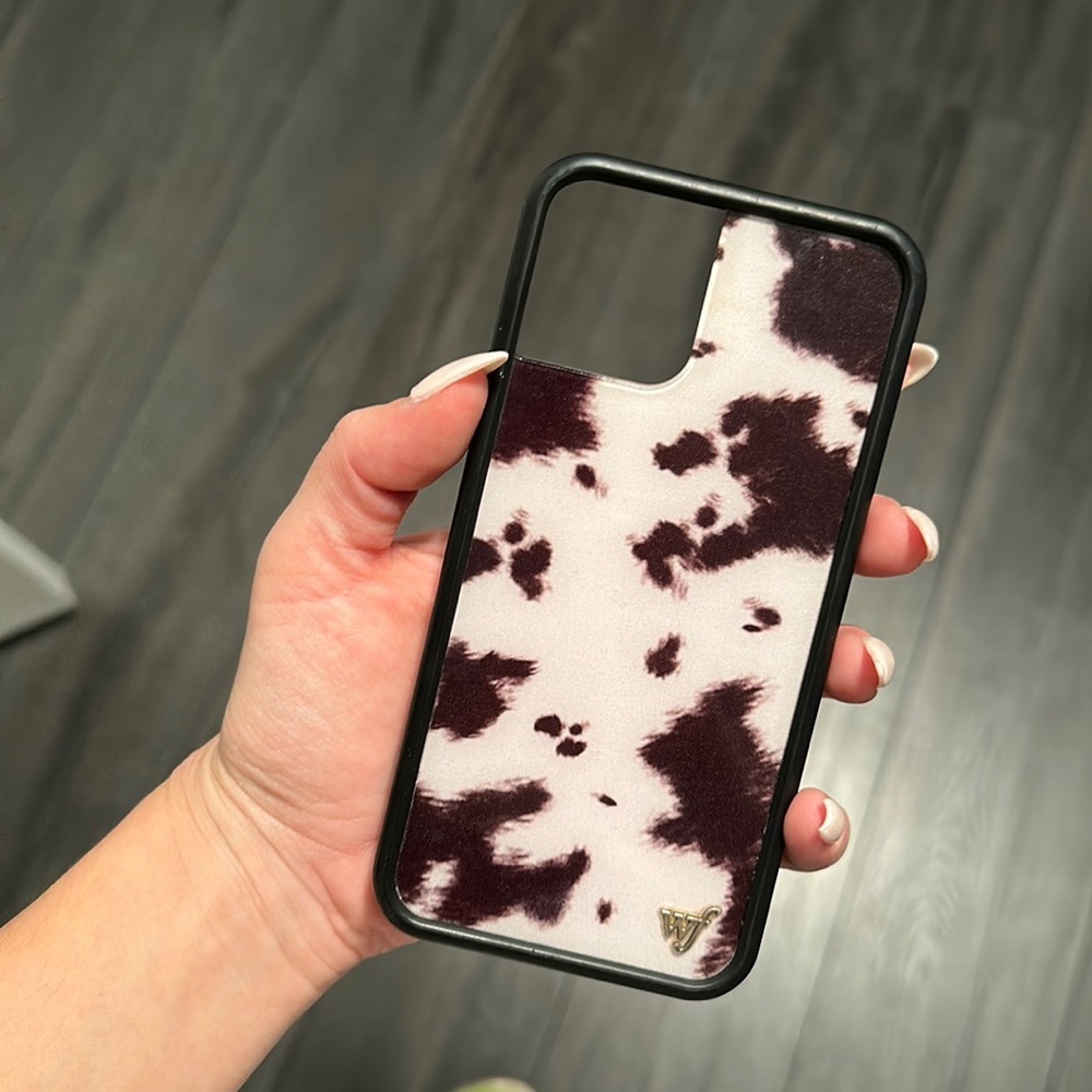 iPhone 12 Wildflower Cow Print Phone Case